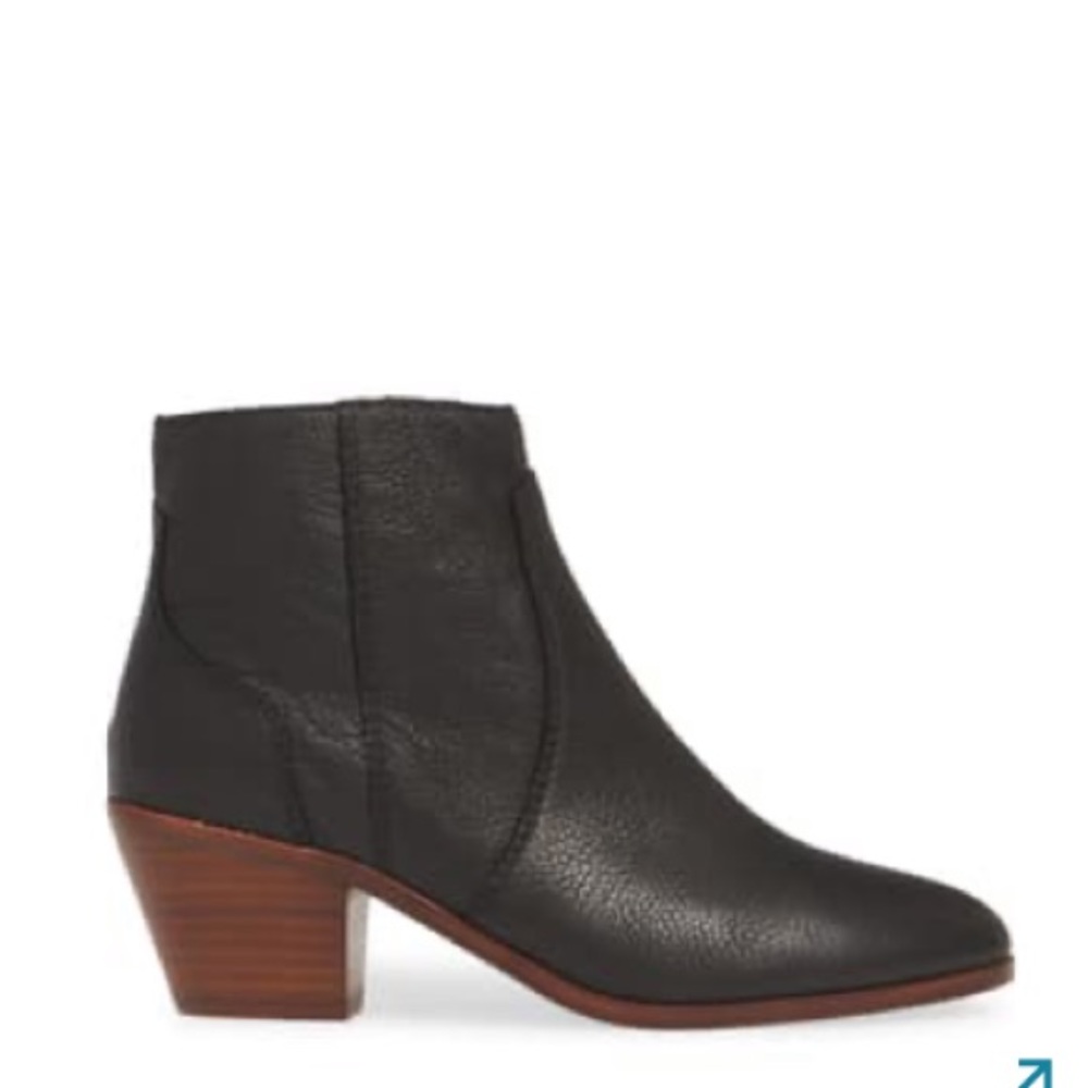 Madewell Western Leather Boots Black NIB Size 5